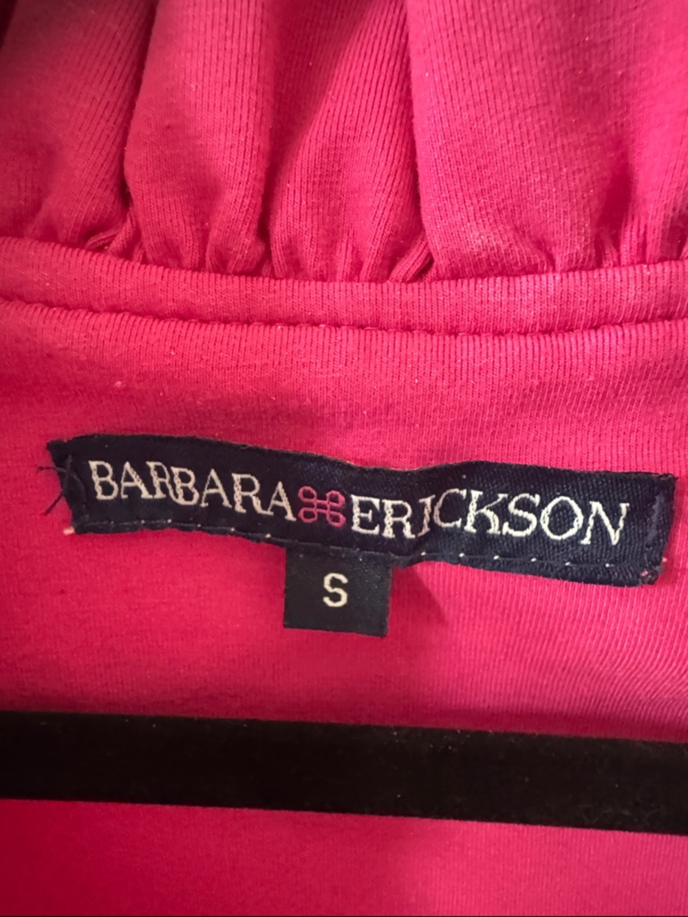 Barbara Erickson Ruffle V-Neck Top - Hot Pink - Picture 2 of 3